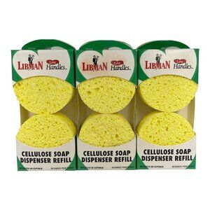 Libman Love Handles Cellulose Soap Dispenser Refill Vintage 2003 3‎ Pack NOS